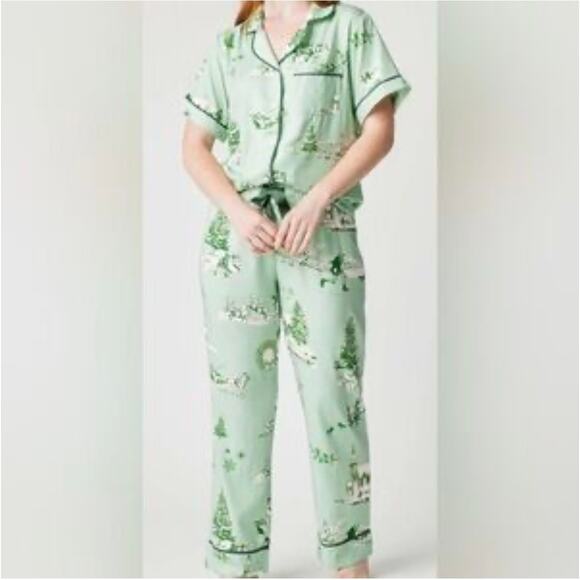 Katie Kime Holiday Toile Pajama Pant Set women’s small - Picture 10 of 10